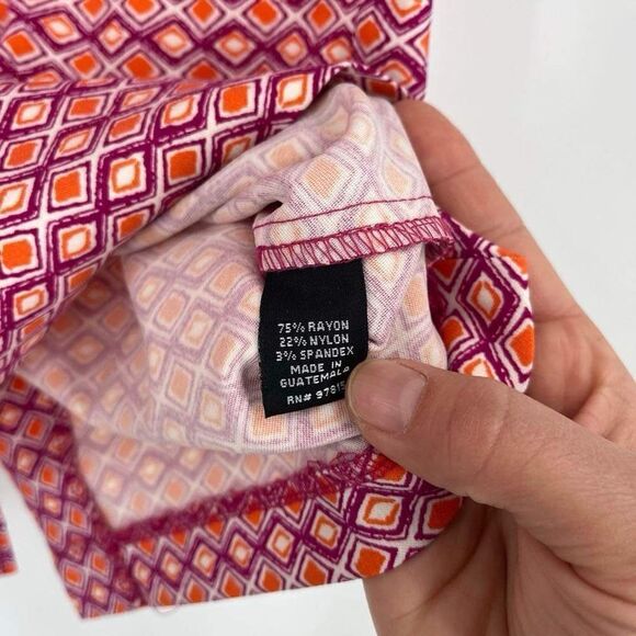 NWT Alex & Olivia Stretch Geometric Pink Pencil Skirt Size Medium Colorful Sprin - Picture 4 of 8